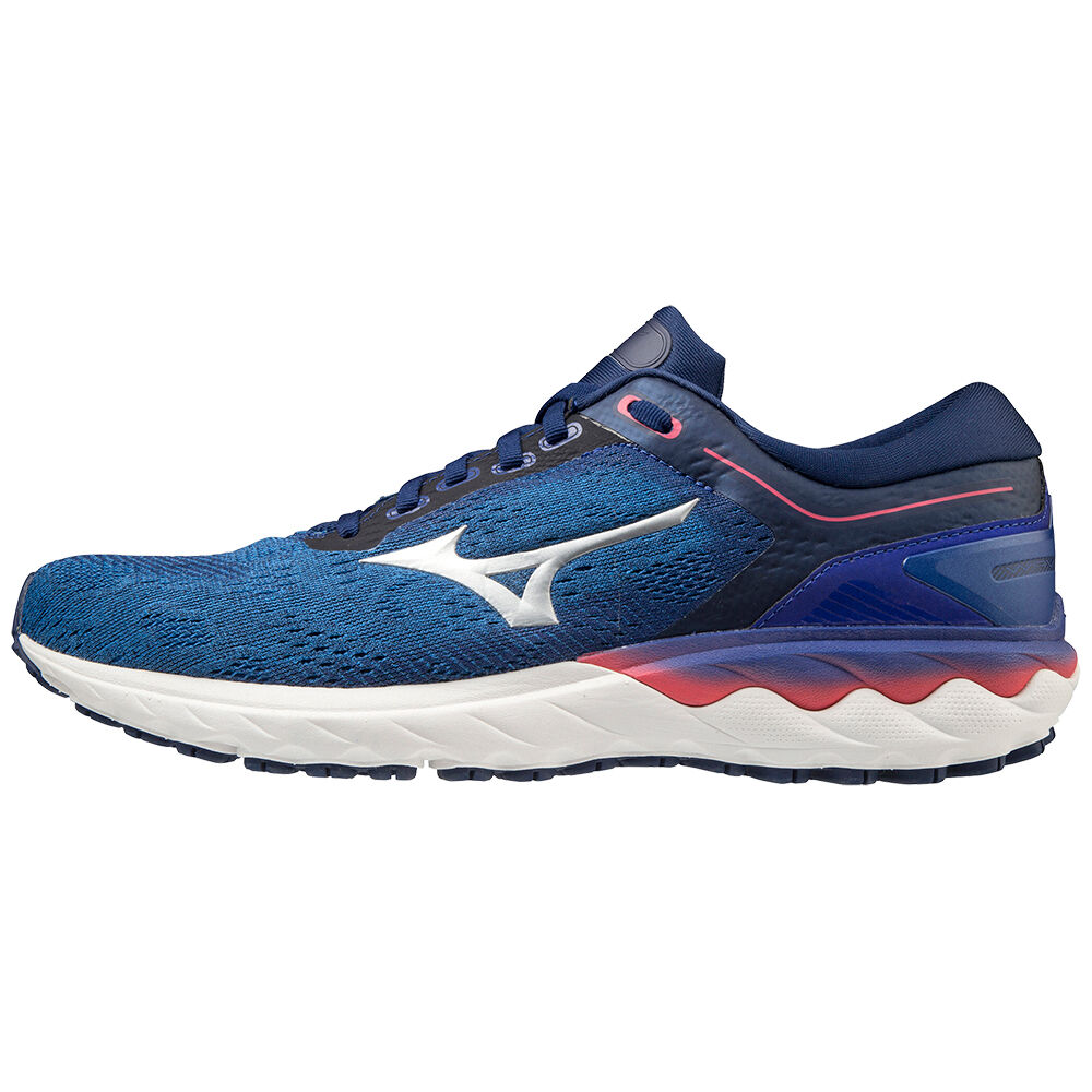 Sapatilhas Running Mizuno Wave Skyrise - Homem - Azuis/Rosa - AMTDQ6037